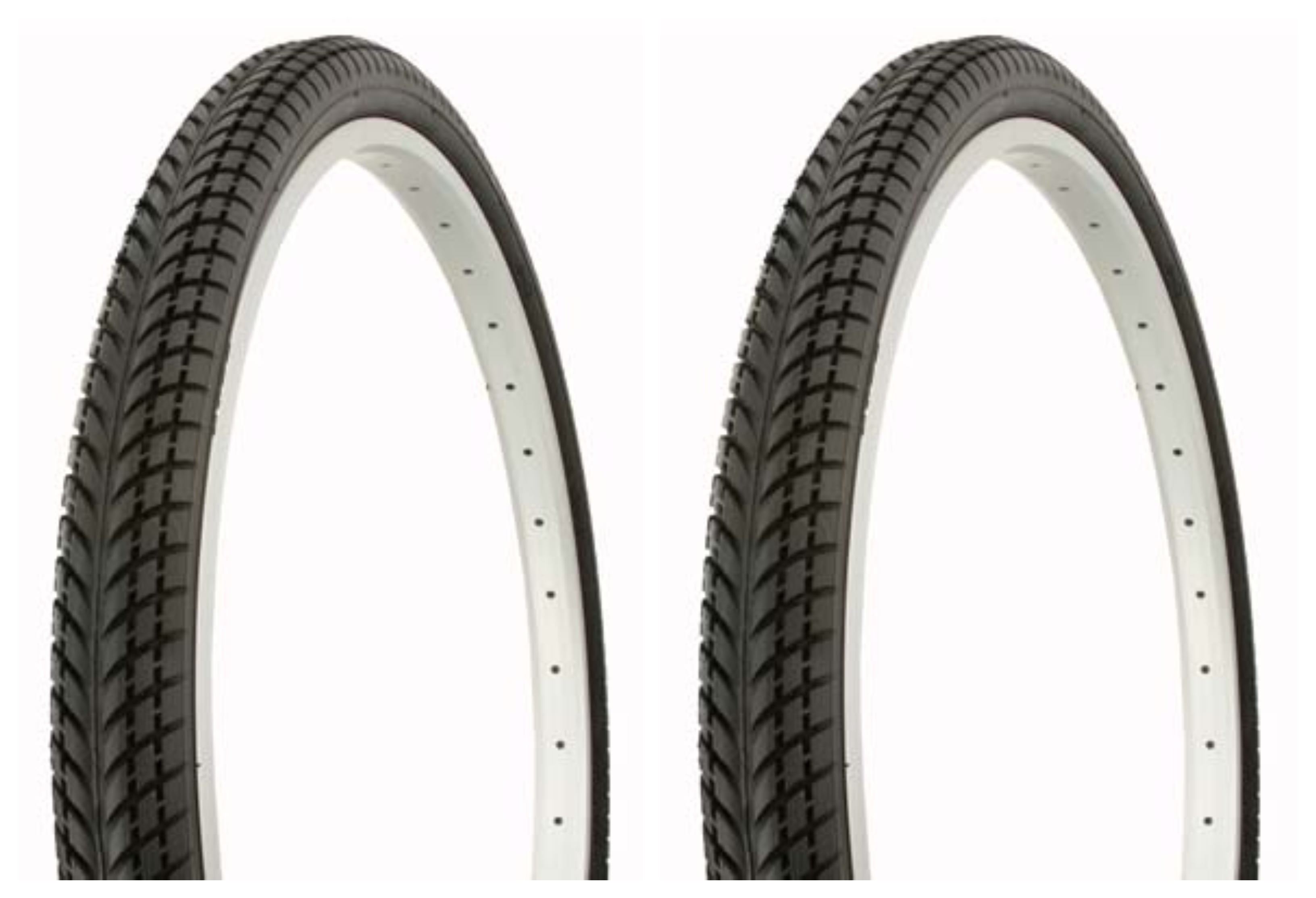 Duro HF-109 26 X 1 3/8 Bike Tires (Pack Of 2) - Black/White Sidewall For Cruiser & Chopper Bikes - View #7