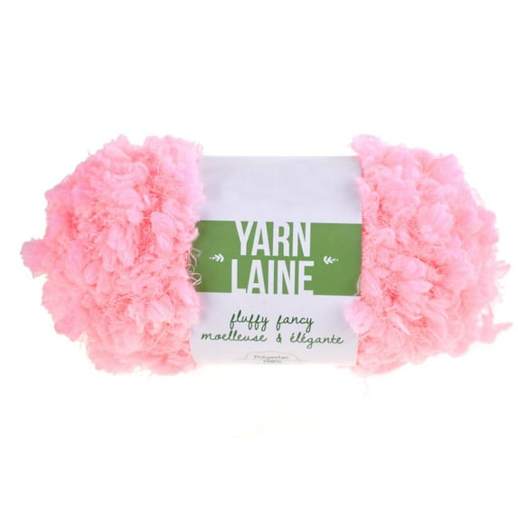 Fluffy Fancy Solid Colored Polyester Yarn Bundle, 65-Yard, Baby Pink