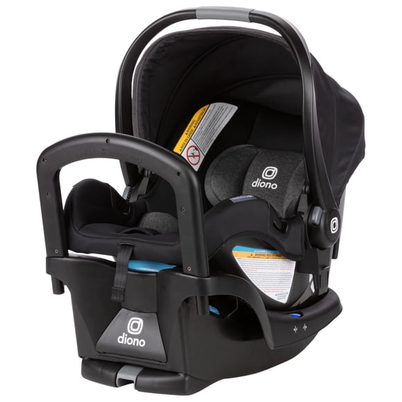 Diono LiteClik 30 R SafePlus Asiento y base para automóvil para bebés, orientado hacia atrás para bebés de 4 a 30 libras, ingeniería SafePlus, con inserto para bebés, parasol UPF 50+ (negro)
