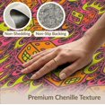 thumbnail image 6 of ODIKA 3'x5' Washable Accent Rug Alt Men Dice Cartoon Funky Graffiti Aesthetic Motif Mens Anime Flowing Dynamic for Bedside, Nursery Room, Pet Friendly & Non-Shedding, 6 of 7