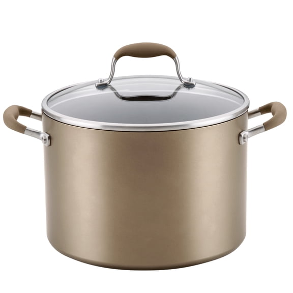 Anolon Advanced Home 10 Quart Hard-Anodized Nonstick Stockpot with Lid, Bronze