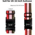 thumbnail image 2 of 2 Pack Luggage Straps With Locks Suitcase Straps Travel Accessories Luggage Belt Non Slip Adjustable Case Straps With Luggage Labels Bag Straps For Tr, 2 of 5