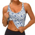 thumbnail image 3 of Daiia Rabbit And Butterfly Printed Women's Sports Bra, Breathable Activewear Bra with U-Back Design and Removable Pads, Comfortable and Supportive for Yoga, Workout-XX-Large, 3 of 8