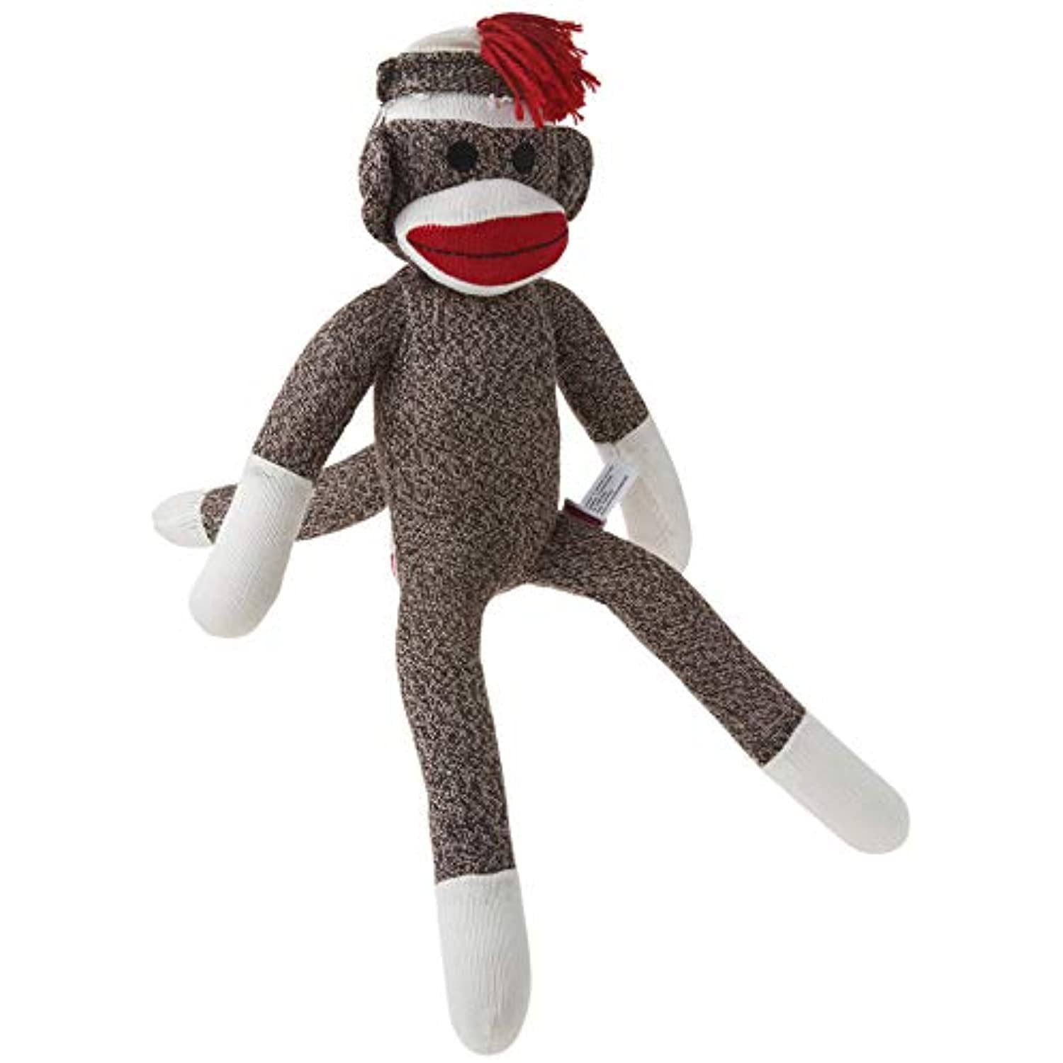 Original Sock Monkey Doll 20" Stuffed Plush Vintage Retro Animal Classic Toy 