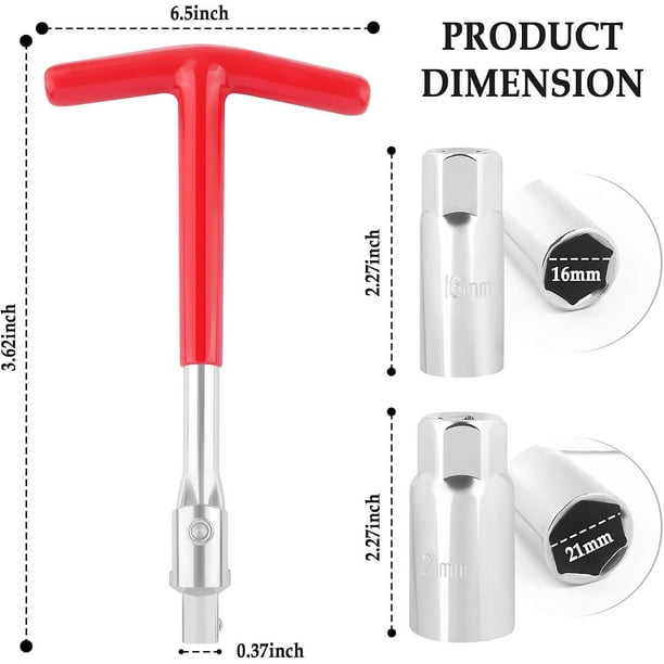 Llave De Bujías Cuadrada De 12 Lados, 14 Mm Y 3/8