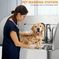 thumbnail image 7 of EastVita Stainless Steel Dog Grooming Tub,Professional Dog Wash Station with Foldable Ramp,Storage Drawer,Floor Grate & Faucet,Grooming Bathtub, 7 of 7