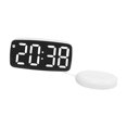 thumbnail image 4 of Reloj digital de gran , ideal para regalos, fácil de leer, con alarmas, reloj de escritorio, multifuncional, para sala de estar, oficina, Exterior blanco, 4 of 8