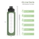 thumbnail image 2 of Botella de agua de vidrio Nefeeko de 1 litro con pajita, marcador de tiempo, sin BPA, 2 of 6