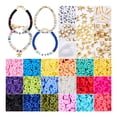 thumbnail image 1 of Cuentas Planas De Arcilla De 4800 Uds., Cuentas De Arcilla Polimérica Coloridas, Cuentas Espaciadoras De Arcilla Redondas Para El Hogar Con Caja De Almacenamiento Para Pulsera, Collar, Pendiente Speravity HA012765-00, 1 of 6