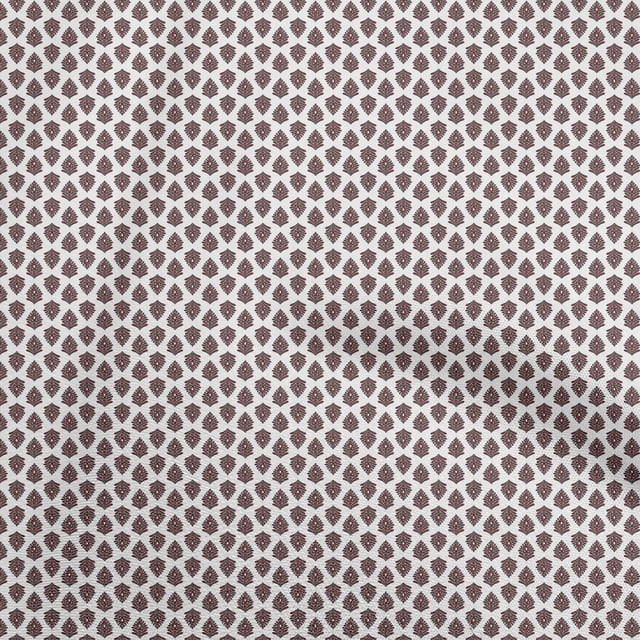 oneOone Cotton Poplin Brown Fabric Asian Block Print Craft Projects Decor Fabric Printed By The Yard 56 Inch Wide