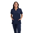 thumbnail image 2 of Women's Button V-Neck Scrub Top Medical Nursing JDM Uniforms, 2 of 5