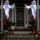 thumbnail image 1 of Halloween Fantasmaled Luz Colgante Spookyghost Interior Bandera Accesorios Decoraciones Al Aire Libre Suministros De Fiesta Árbol Adorno F, 1 of 4