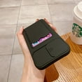 thumbnail image 3 of Wallet Phone Case Compatible with iPhone 12 Mini, Handmade Purse Protective Business Style Hard Case Cover with Slide Camera Lens Protector (Black, iPhone 12 Mini), 3 of 14