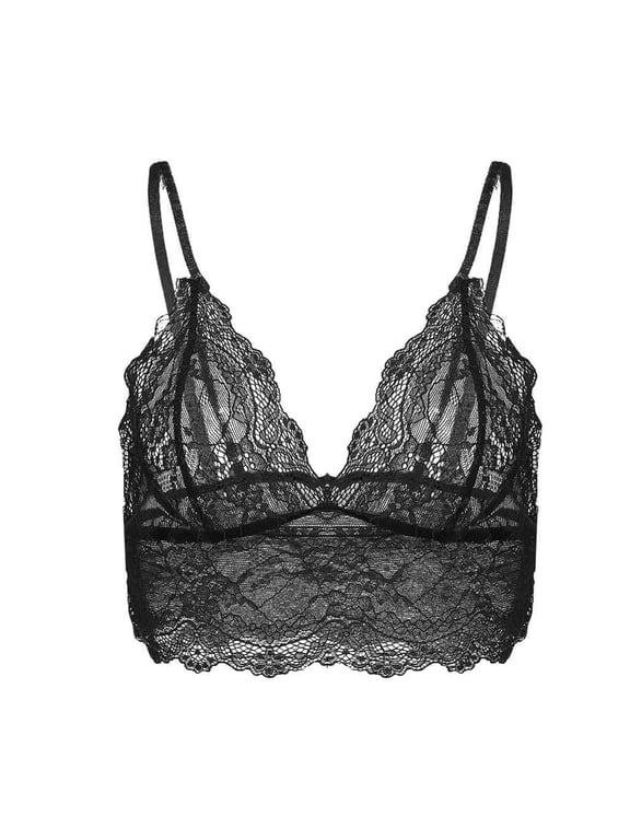 Womens Plus Size $5,Ladies Fashion Sexy Lace Big Backless Perspective Underwear Bra Underwear