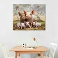 thumbnail image 2 of Nawypu Farmhouse Pig Wall Art Farm Pig Animal Picture Wall Decor Rustic Country Cute Pig Inspirational Quotes Canvas Prints Painting Modern Home Framed Artwork for Bathroom Bedroom Living Room, 2 of 4