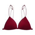 thumbnail image 2 of Fsqjgq Bras for Women Front Closure French Beauty Back Underwear Triangle Cup Seamless Wireless Bras Convertible Push Up Bra Bralettes Red Size M, 2 of 3