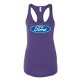 thumbnail image 2 of Wild Bobby, Ford Motors Blue Logo, Cars and Trucks, Women Racerback Tank Top, Purple Rush, Small, 2 of 4