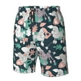 thumbnail image 6 of Uemuo Cute Poodle Dog Pattern Men's Swim Trunks Hawaiian Beach Bathing Suit Swimsuits Beach Quick-Dry Shorts with Pockets-, 6 of 9