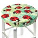 thumbnail image 3 of Disketp Red Ladybugs And Leaf Funda Redonda para Taburete, Funda de Cojín para Silla de Bar Suave y Elástica-12 inch, 3 of 7