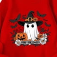 thumbnail image 3 of Atogsazn Toddler Girls Halloween Oversized Sweatshirt Kids Casual Long Sleeve Ghost Pumpkin Print Sweater Fall Winter Tops Red 2-3 Years Fashion, 3 of 3