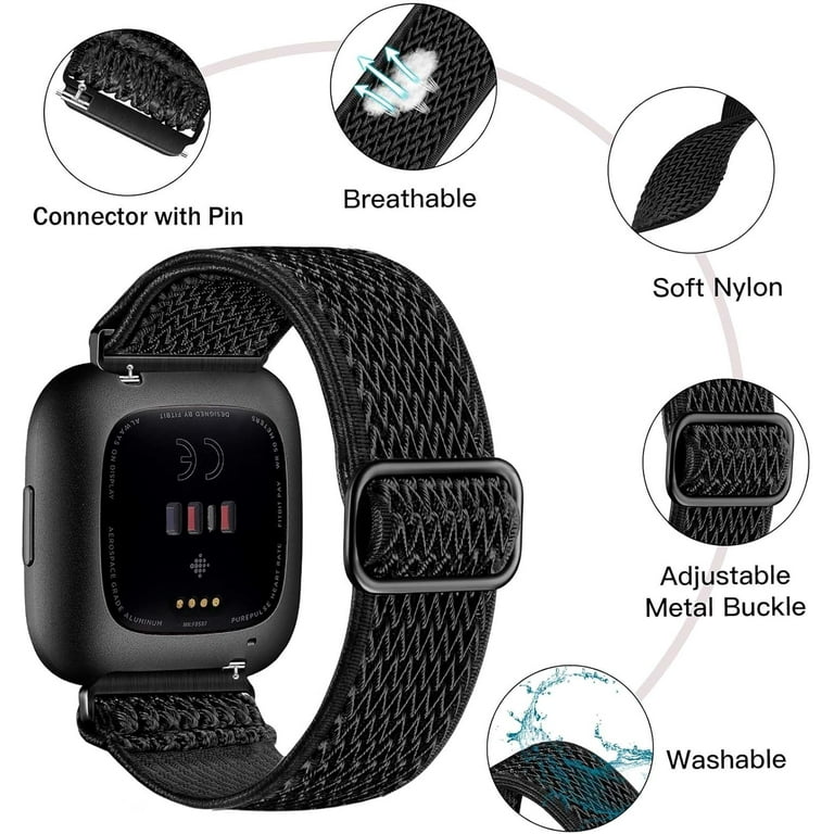 REQO Elastic Bands Compatible with Fitbit Versa Band Women Men