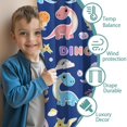 thumbnail image 3 of Blackout Kids Curtains,DarkBlue Cartoon Dinosaurs Rainbow Volcanoes Pattern Childrens Insulated Curtains Set Of 2,Bedroom Essentials,Toddler Room Decor 42"x63", 3 of 5