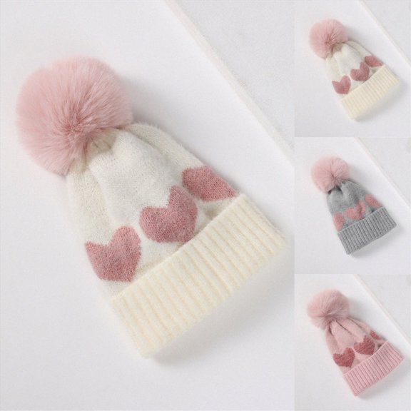 Newborn Baby Beanie Thickened Cute Warm Knit Cute Hat Winter Warm Cap Baby Beanies Hat One Size