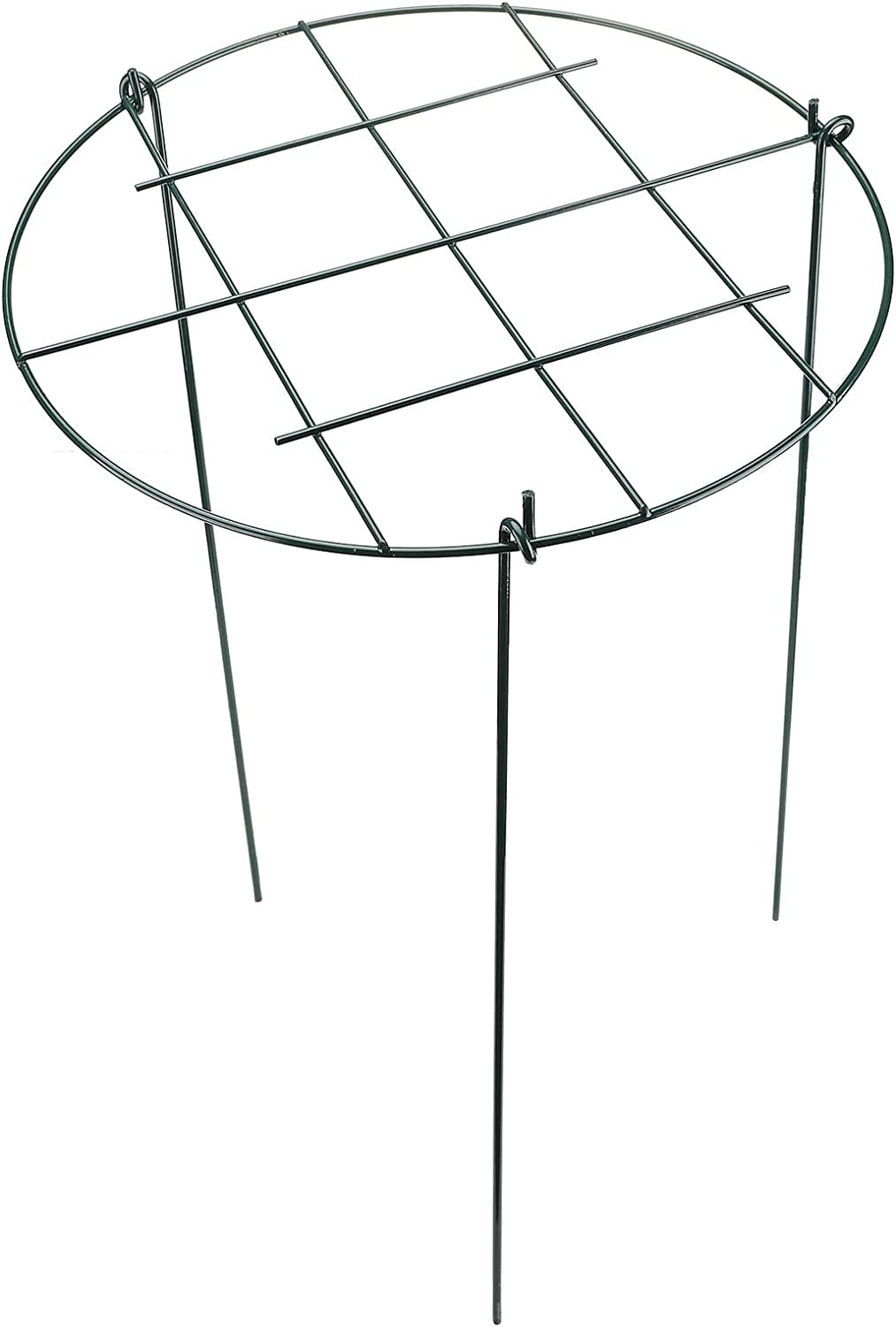 Namzi 3 Pack Plant Ring Support for Potted Plants,Iron Round Plant Support Stakes with 3 Legs,Plant Cages and Support for Peony Tomato, Rose, Vine