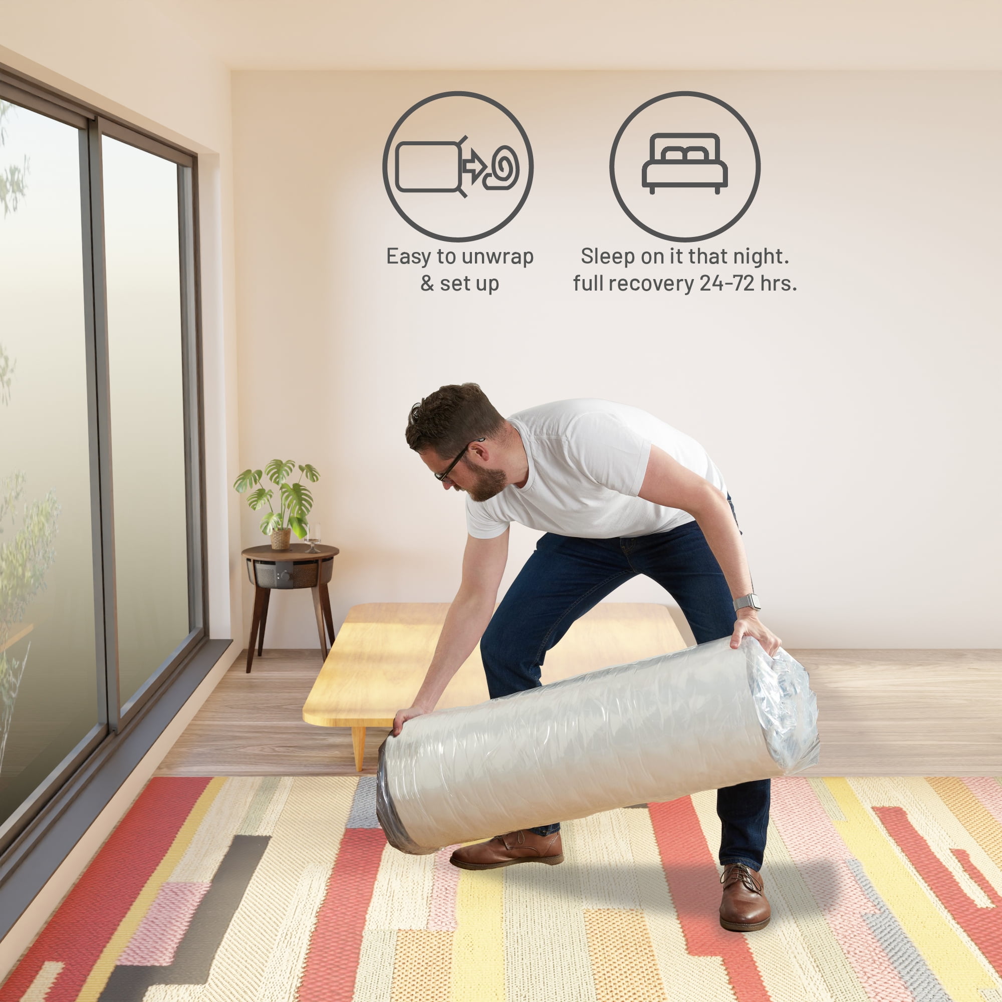 Continental Sleep, 7-Inch Medium Firm Water Resistance Nylon Vinyl Foam Mattress, Noiseless, Soft Cloud Feeling, Body Heat Reflection, Good for Hospital and Camp, Twin, Blue