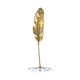 thumbnail image 2 of Escultura de hoja de metal, estatua de hoja, adorno de hoja, escultura abstracta para decoración del hogar Pluma 25.5cm, 2 of 9