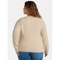 thumbnail image 4 of Terra & Sky Women’s Plus Size Double-Knit Twist Sweater, Sizes 0X-5X, 4 of 5