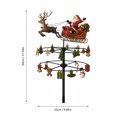 thumbnail image 2 of 31.5'' Christmas Flying Santa Sleigh Wind Spinner Kinetic Garden Stake, Reindeer Metal Windmill for Outdoor Yard Lawn Patio Decor, 2 of 5