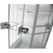 Seny Corner Bird Cage for Cockatiel Parakeet Budgies Parrot White