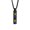 Black C, variant on Rainbow Necklace for Women Men LGBTQ Pride Vertical Bar Pendant Enamel Colorful Rectangle Curb Chain Stainless Steel Couple Simple Personalized Gift Jewelry Silver C