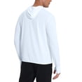 thumbnail image 5 of Men's Sun Protection Hoodie Full Zip Lightweight Cooling Long Sleeve Athletic Shirt with Thumb Holes for Fishing Hiking Outdoor,L,Light Blue, 5 of 8
