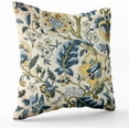 thumbnail image 2 of Good, Zippered Pillowcases 20X20Inch Throw Pillow Covers Floral Jacquard Print Blue Yellow hues for Home Sofa Bedding, 2 of 6