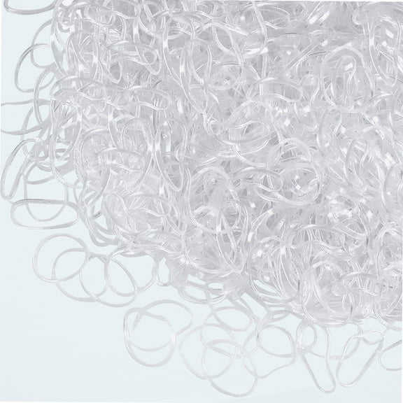 1500 Pcs Mini Clear Elastic Hair Rubber Bands 0.7inch No Damage Small Soft Tie For Ponytail Wedding Braiding Hairstyle