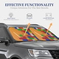 thumbnail image 3 of Kdxio Colorful Building Blocks A Print 2-Piece Sun Shade Front Windshield - Foldable Car Front Window Sunshades for Most Sedans SUV Truck, 3 of 5