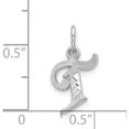 thumbnail image 4 of 14K White Gold 14Kw Diamond-Cut Letter T Initial Charm Made In United States wch139-t, 4 of 6