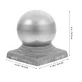 thumbnail image 3 of Metal Fence Post Cap Ball Shaped 1 Set Yard Garden Guardrail Protector Accessory, 3 of 9