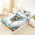 thumbnail image 4 of Homewish Kawaii Corgi Twin Sheets,Coastal Theme Bedding,Cartoon Pet Dog Themed Decor,3 Pieces,1 Fitted Sheet and 1 Pillowcase, 4 of 6