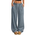 thumbnail image 2 of Hearthz Womens Pajama Bottoms Drawstring Wide Leg Womens Lounge Pants Baggy Soft Comfy Lightweight Sleep Pants for Women Soft, 2 of 7