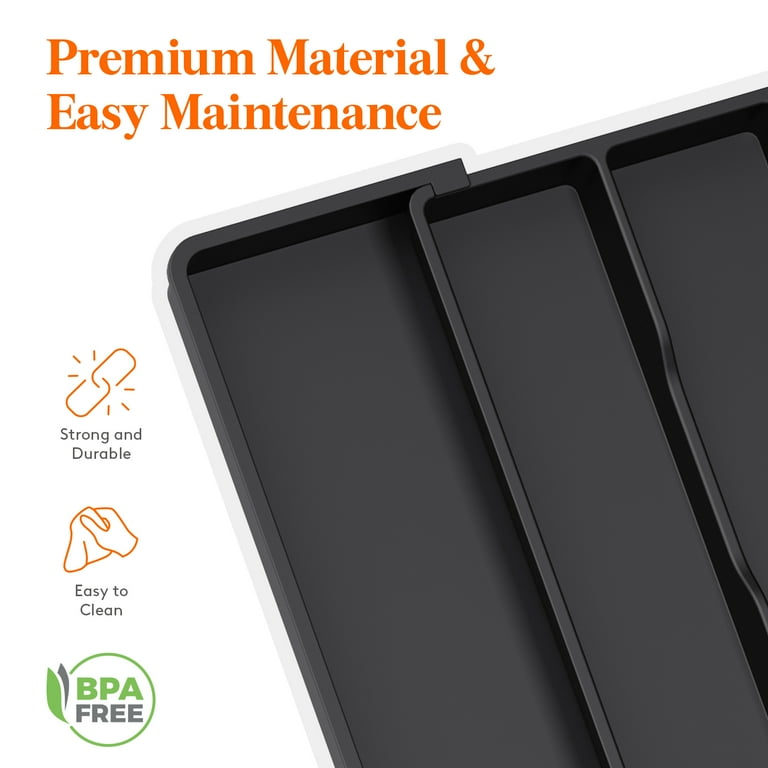Expandable Silverware Organizer For Kitchen Drawers - Adjustable Utensil Tray Divider