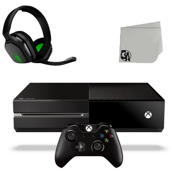 Pre-Owned Microsoft Xbox One Original 500GB Gaming Console Black With Astro A10 Gaming Headset BOLT AXTION Bundle Lke New Black Green