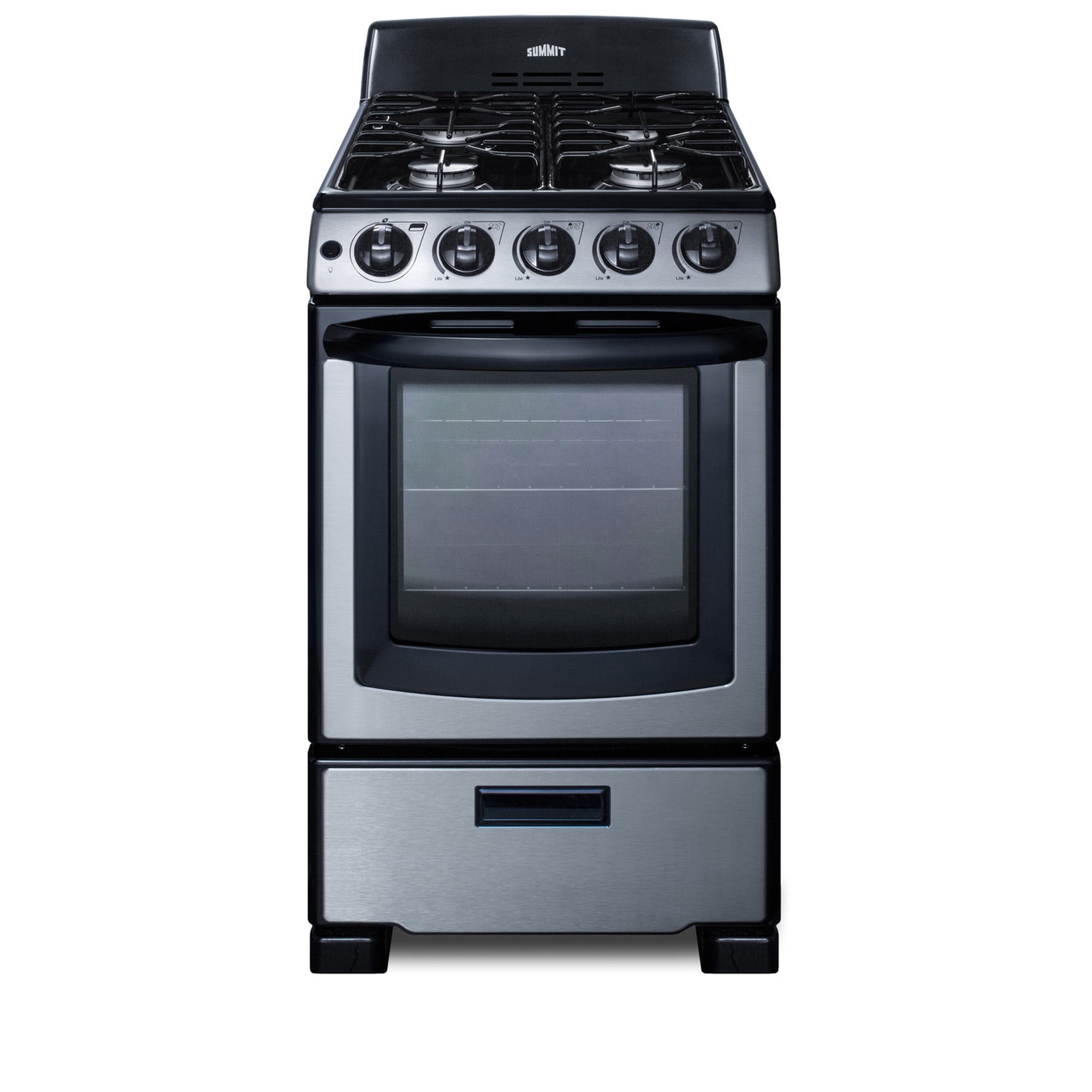 Summit PRO201SS 20 in. Wide Sealed Burner Gas Range, Stainless Steel - Replaces PRO200SS