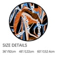 thumbnail image 2 of Coolnut Round Rugs for Living Room, Black Brown Abstract Art Flower Non-Slip Coral Velvet Long Runner Rugs, Washable Water Absorbent Mat Carpet for Bedroom Kitchen Kids Room, 2 of 6