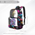 thumbnail image 7 of FKELYI Clear Backpacks for Elementary Student 17 Inch Schoolbag Transprent School Bookbag Boys Casual Daypack Girls Travel Bags, Splatter Dinosaur Print, 7 of 7