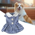 thumbnail image 4 of Dog Dresses Puppy Cute Chrysanthemum Decoratived Plaid Princess Skirt, 4 of 8