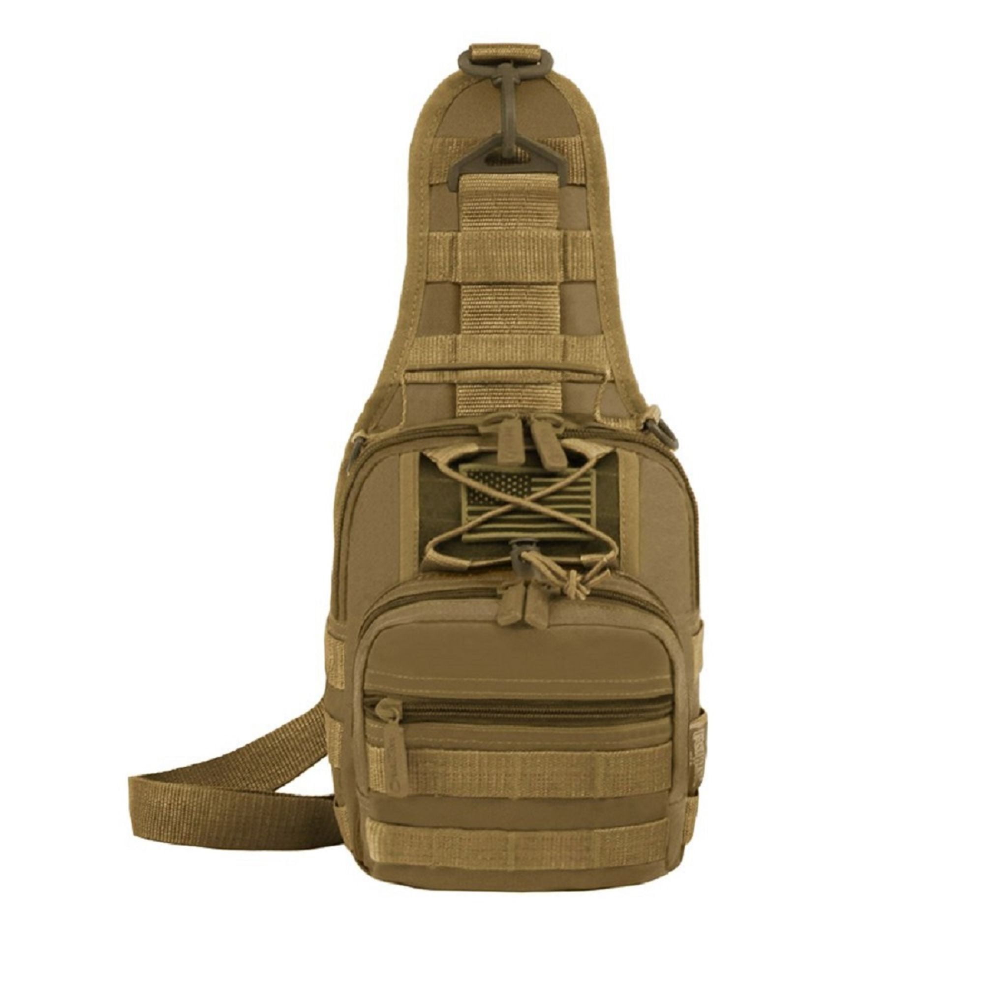 East West U.S.A RT514 Tactical Sling Chest Utility Shoulder Bag Tan