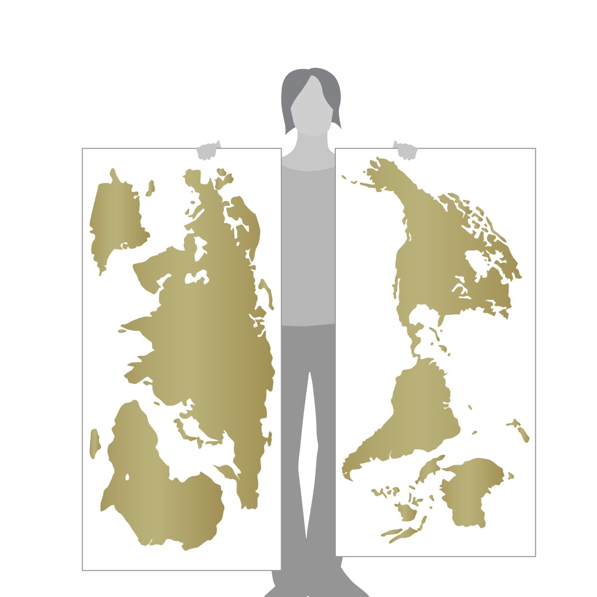 World Map Wall Art Earth Atlas Decal Sticker